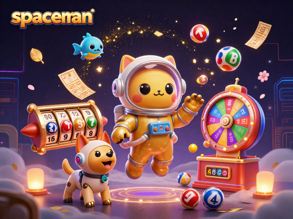 Join the spaceman in a colorful casino adventure featuring jackpots and lottery excitement.