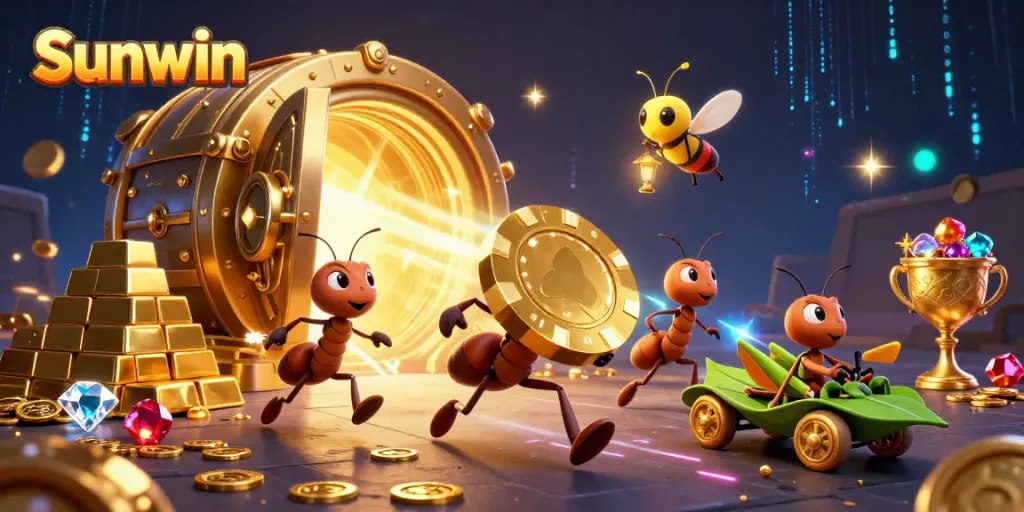 Experience thrilling gaming adventures with Sunwin's joyful ant heist, symbolizing excitement and winning opportunities.