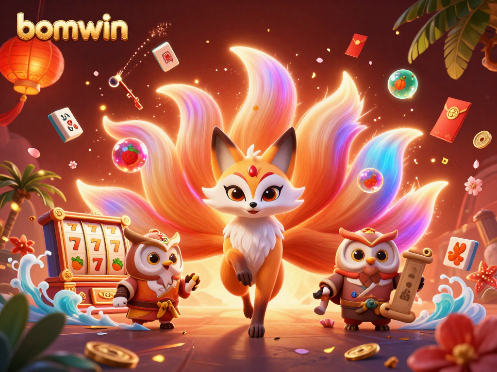 Experience thrilling gameplay at bomwin with colorful slots, fox spirit, and enchanting orbs!