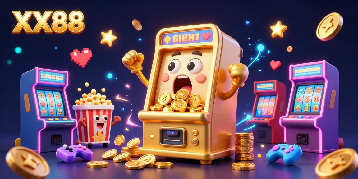 Experience thrilling jackpots with XX88, highlighting vibrant casino games and animated celebrations.