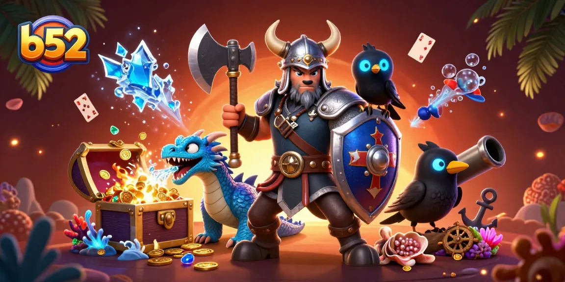 Experience thrilling gaming with b52 while exploring 3D dragons and magical treasures.