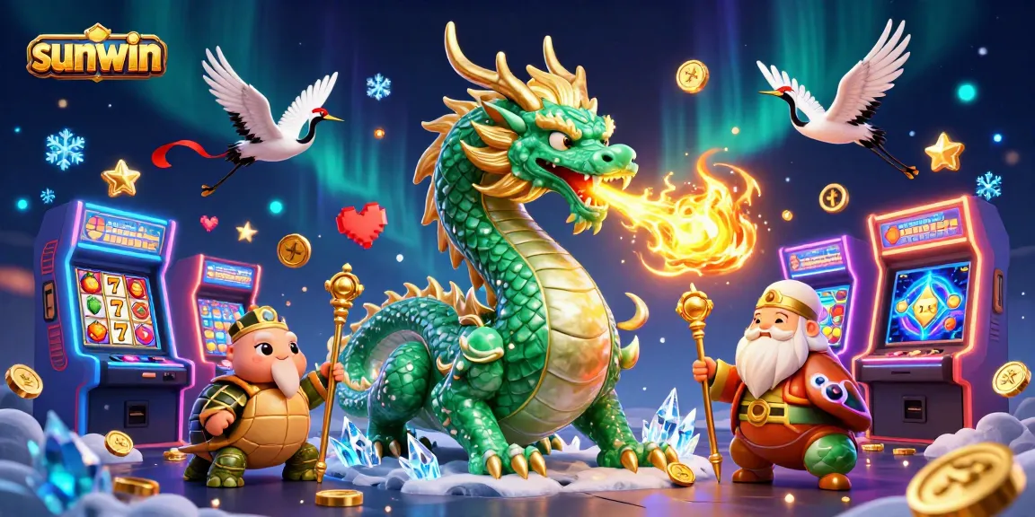 Immerse in sunwin's vibrant world of gaming, featuring dragon, turtle sage, and lucky cranes.