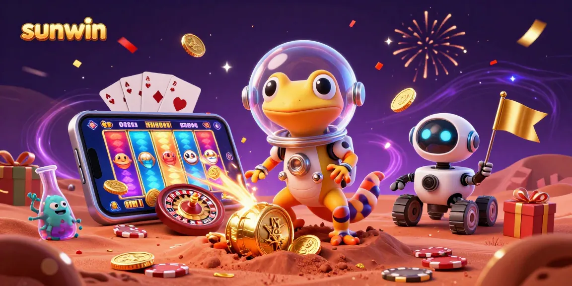 Experience gaming excitement with sunwin as the Martian gecko discovers a golden casino on Mars.