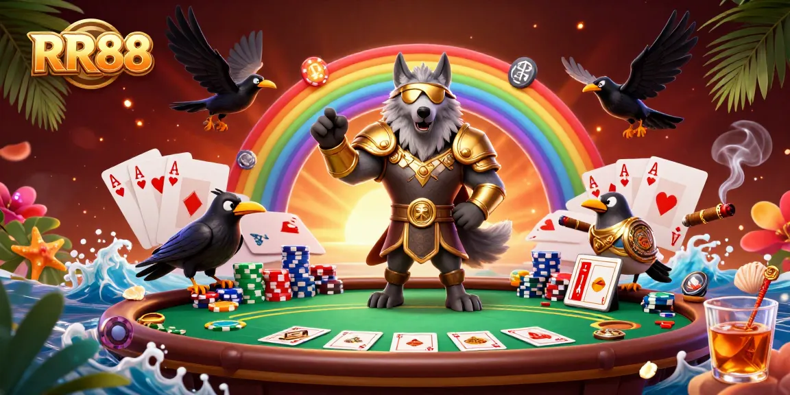 Experience exciting gameplay at RR88 with Odin, his ravens, and colorful poker elements