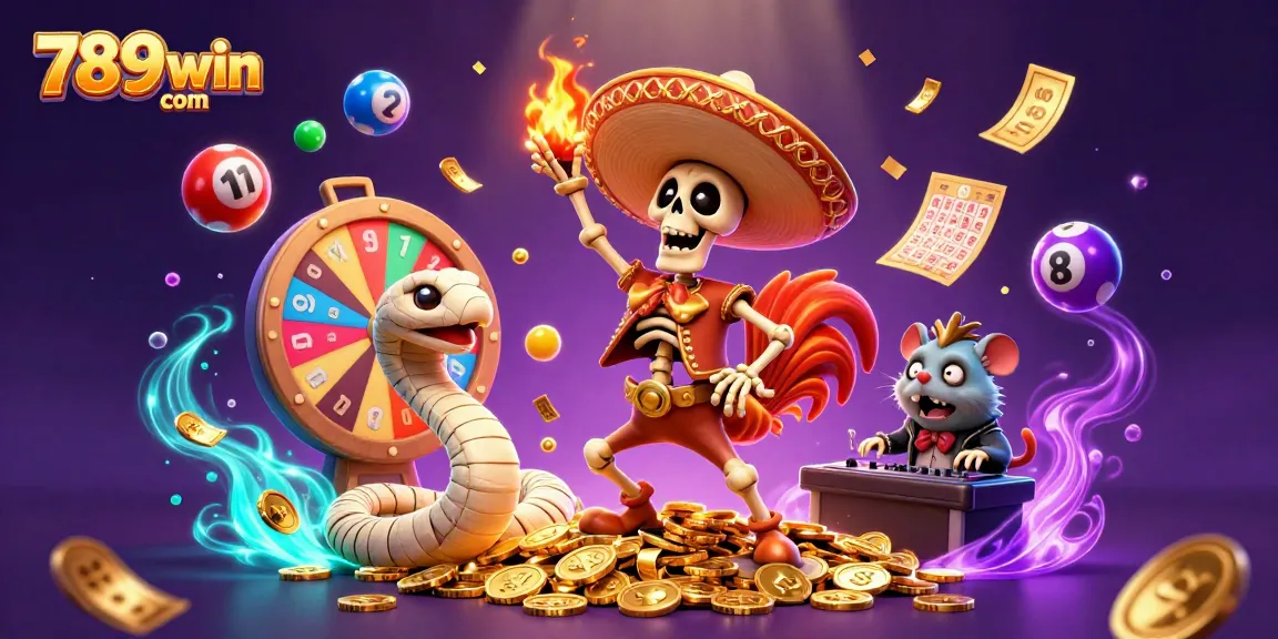 Experience thrilling wins at 789win com with a colorful, dynamic gaming scene filled with bonuses and prizes!