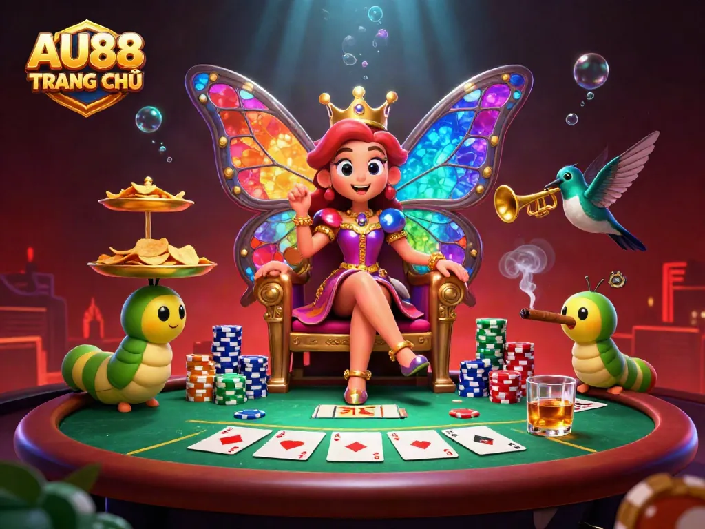 Experience the excitement of gambling at AU88 TRANG CHỦ with vibrant characters and games.