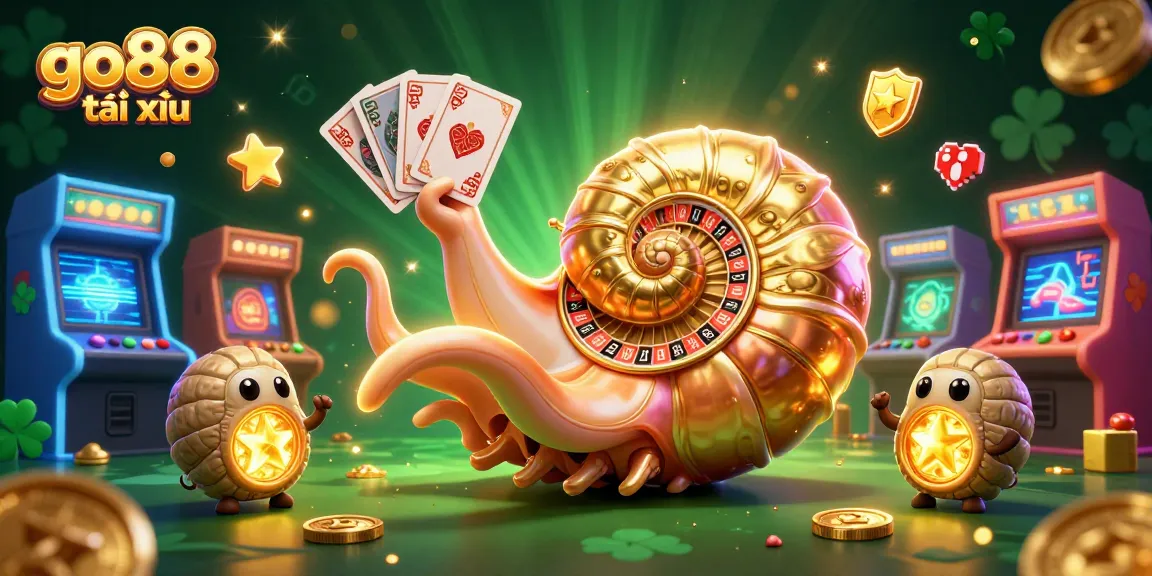 Engage in the thrill of go88 tài xỉu with a vibrant scene featuring a giant nautilus and glowing cards.