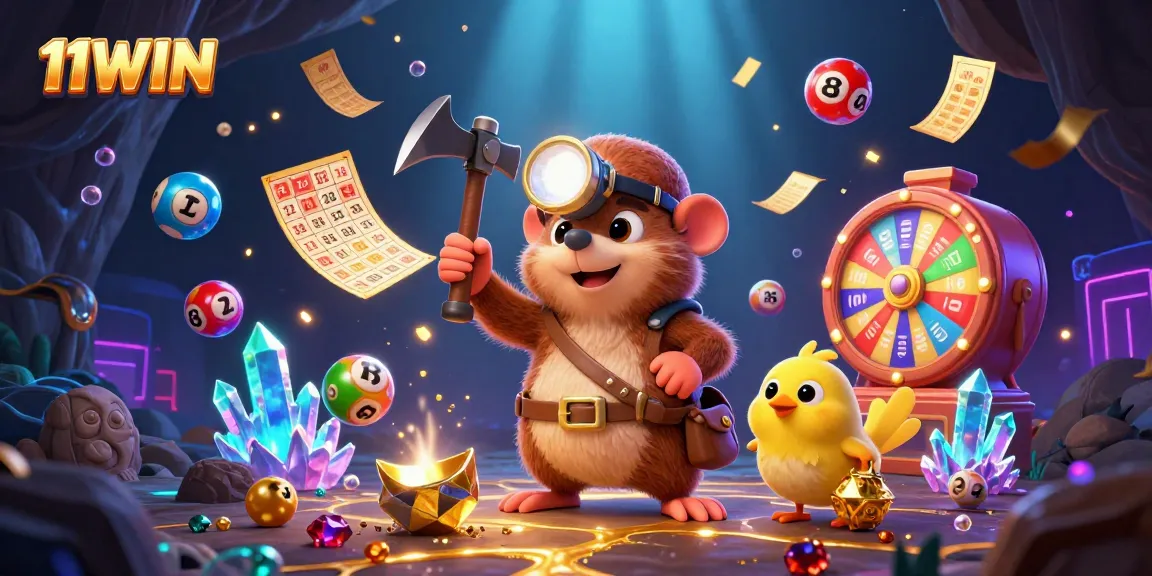 Explore dynamic gaming moments in 11WIN with lottery themes and vibrant elements