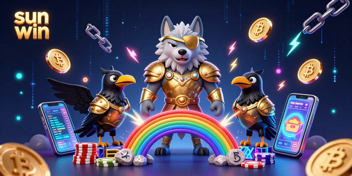 Engage in thrilling action at sun win with immersive gaming visuals of Odin and ravens against vibrant casino scenery.
