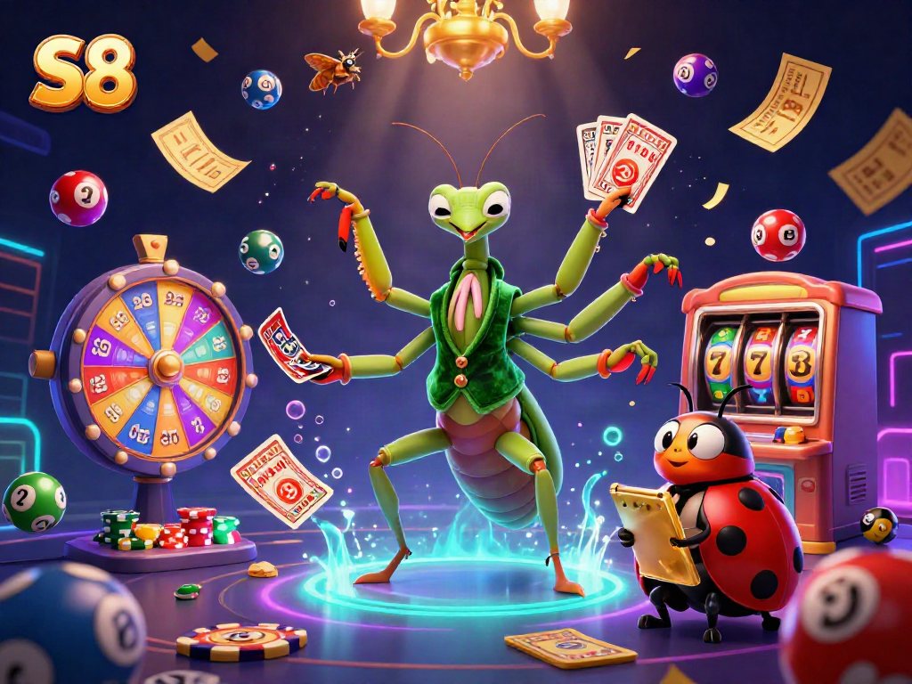 Experience the thrill of gambling with S8's vibrant casino scene featuring dynamic lottery elements.