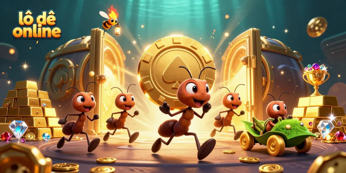 Engage in lô đề online with a thrilling heist scene featuring ants and treasures