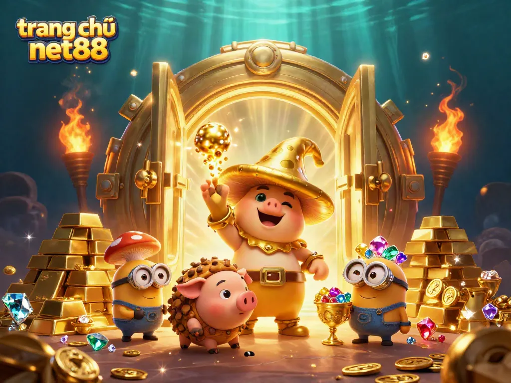 Play and win at trang chủ net88 with captivating 3D magic, gold treasures, and vibrant casino elements.