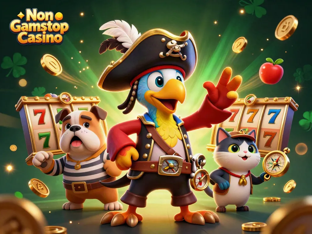 Engage in thrilling gameplay at a Non Gamstop Casino featuring vibrant characters and dynamic casino elements.