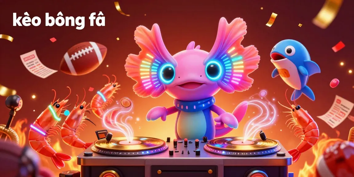 Action-packed scene celebrating kèo bóng đá with lively characters, vibrant sports elements, and festive colors.