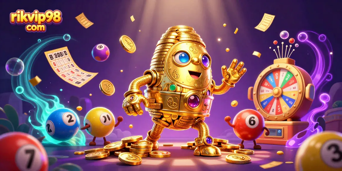 Experience adventure and winning with rikvip98 com in this lively 3D casino scene.