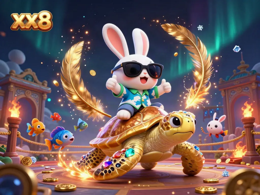 Engage with xx8's exciting casino vibes as the lucky rabbit makes winning moves!