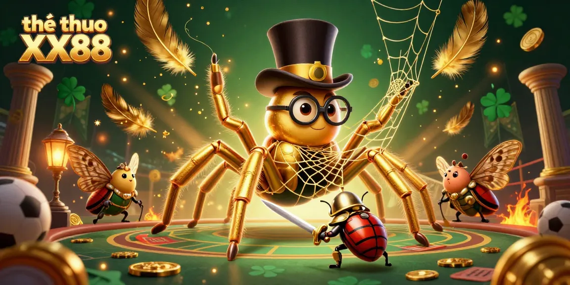 Engage in thrilling thể thao XX88 betting adventures with a vibrant 3D casino scene full of excitement.