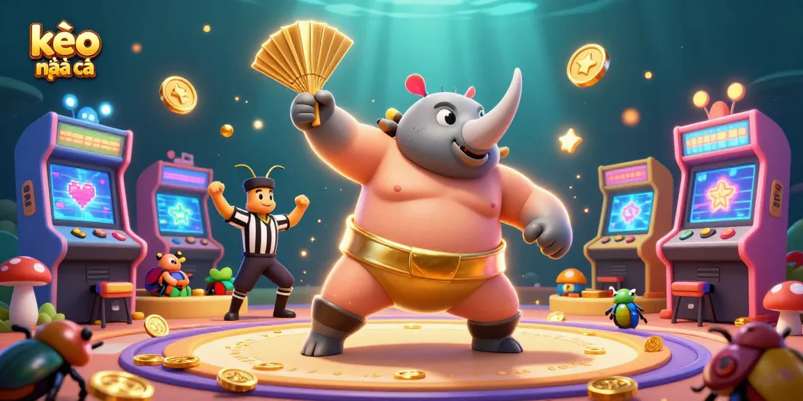 Bet on kèo nhà cái with thrilling 3D illustration featuring colorful casino elements and animated characters.