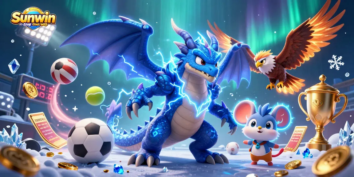 Experience thrilling gaming at Sunwin chơi trên web with vibrant characters, sports elements, and dynamic energy.