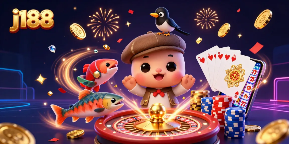 Spin the roulette with j188 while enjoying the playful charm of baby Nessie and festive casino elements.